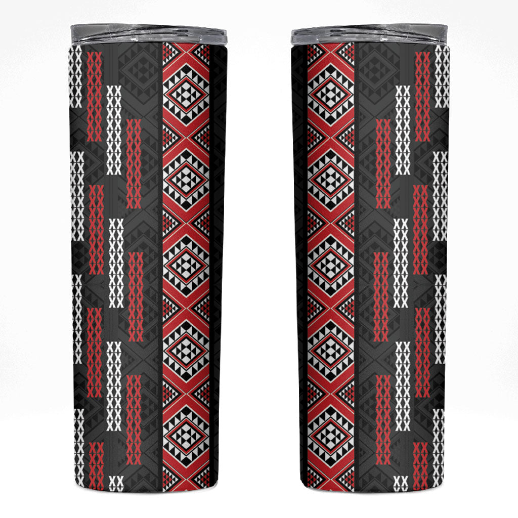 Roimata Toroa Maori Taniko Inspired New Zealand Skinny Tumbler