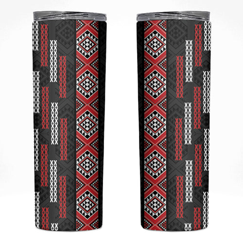 Roimata Toroa Maori Taniko Inspired New Zealand Skinny Tumbler