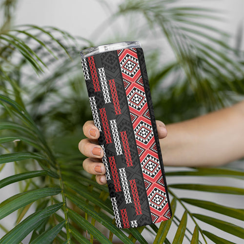 Roimata Toroa Maori Taniko Inspired New Zealand Skinny Tumbler