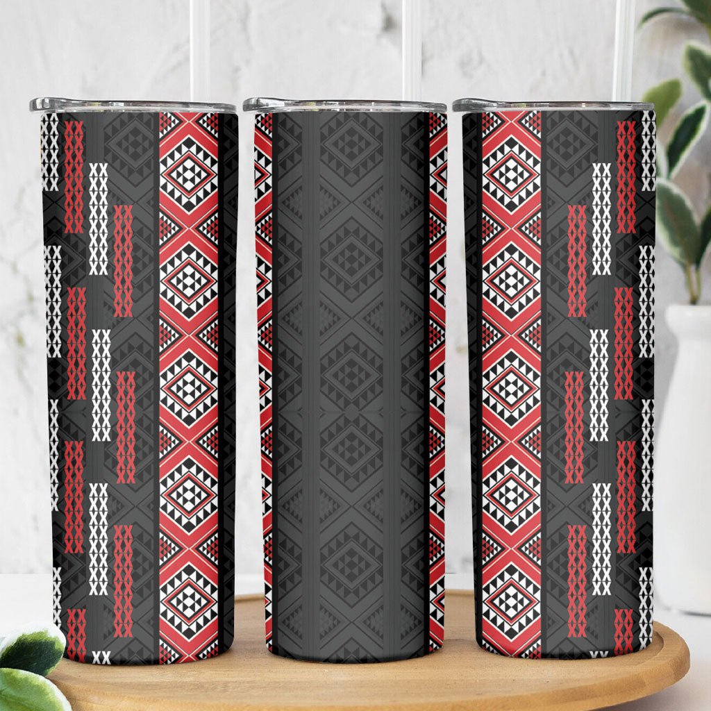 Roimata Toroa Maori Taniko Inspired New Zealand Skinny Tumbler