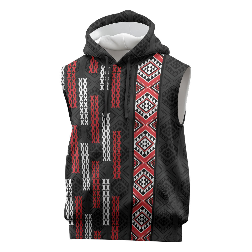 Roimata Toroa Maori Taniko Inspired New Zealand Sleeveless Hoodie