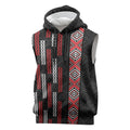 Roimata Toroa Maori Taniko Inspired New Zealand Sleeveless Hoodie