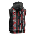 Roimata Toroa Maori Taniko Inspired New Zealand Sleeveless Hoodie
