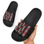 Roimata Toroa Maori Taniko Inspired New Zealand Slide Sandals