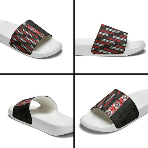 Roimata Toroa Maori Taniko Inspired New Zealand Slide Sandals