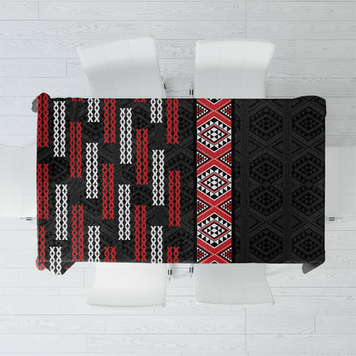 Roimata Toroa Maori Taniko Inspired New Zealand Tablecloth