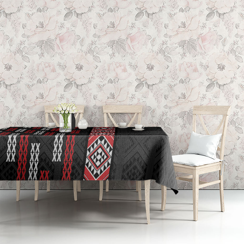 Roimata Toroa Maori Taniko Inspired New Zealand Tablecloth