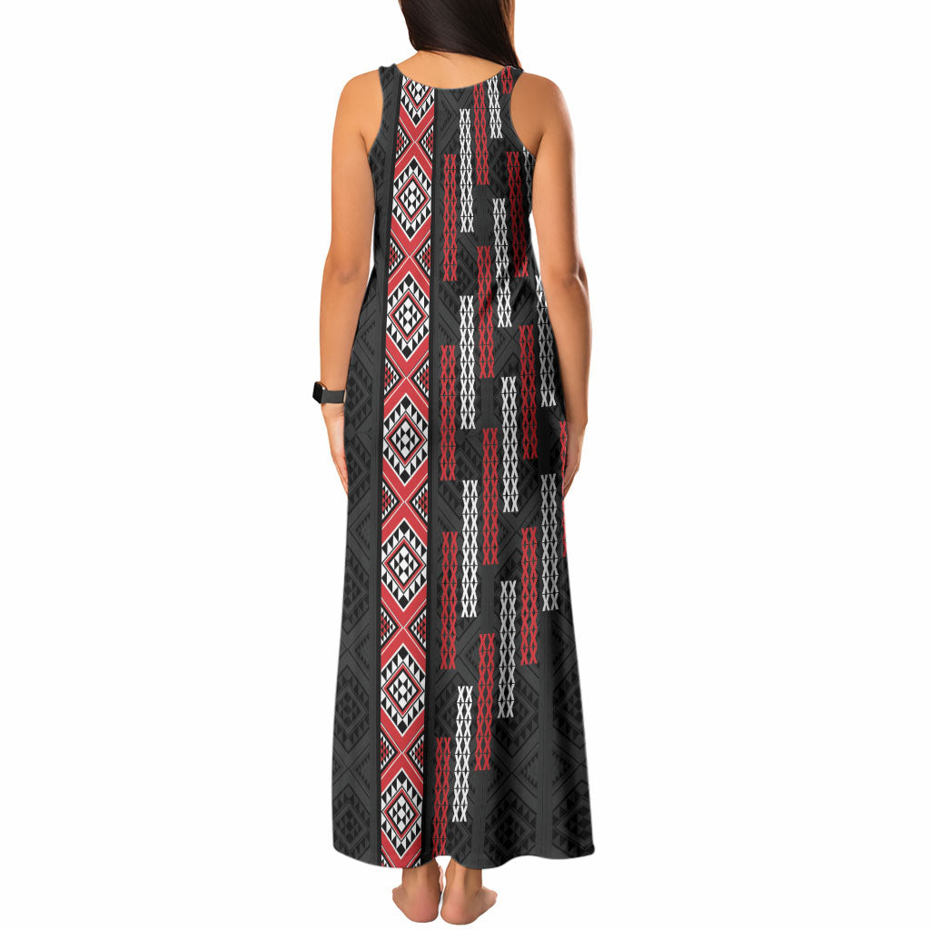 Roimata Toroa Maori Taniko Inspired New Zealand Tank Maxi Dress