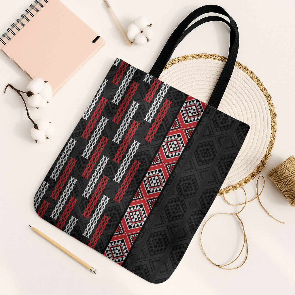 Roimata Toroa Maori Taniko Inspired New Zealand Tote Bag