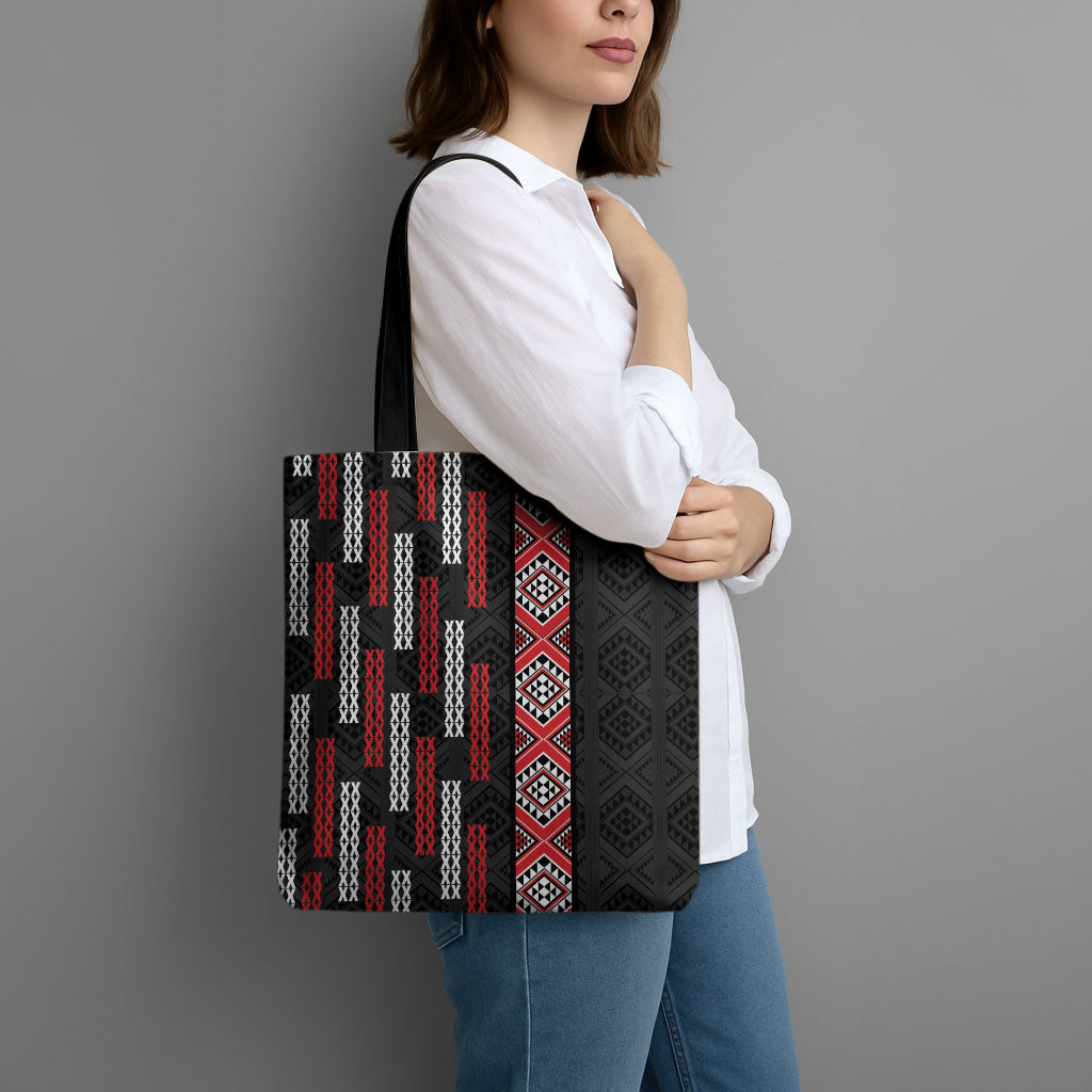 Roimata Toroa Maori Taniko Inspired New Zealand Tote Bag