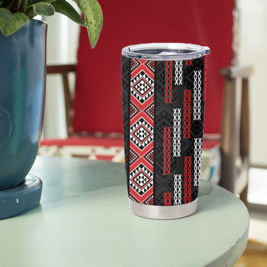 Roimata Toroa Maori Taniko Inspired New Zealand Tumbler Cup