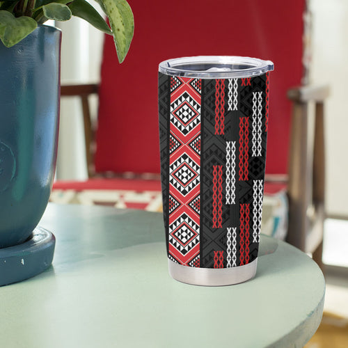 Roimata Toroa Maori Taniko Inspired New Zealand Tumbler Cup