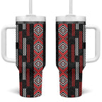 Roimata Toroa Maori Taniko Inspired New Zealand Tumbler With Handle