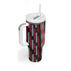 Roimata Toroa Maori Taniko Inspired New Zealand Tumbler With Handle