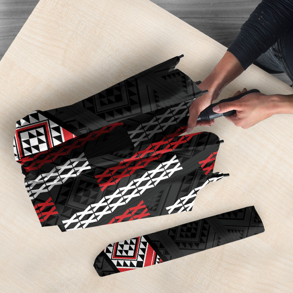 Roimata Toroa Maori Taniko Inspired New Zealand Umbrella