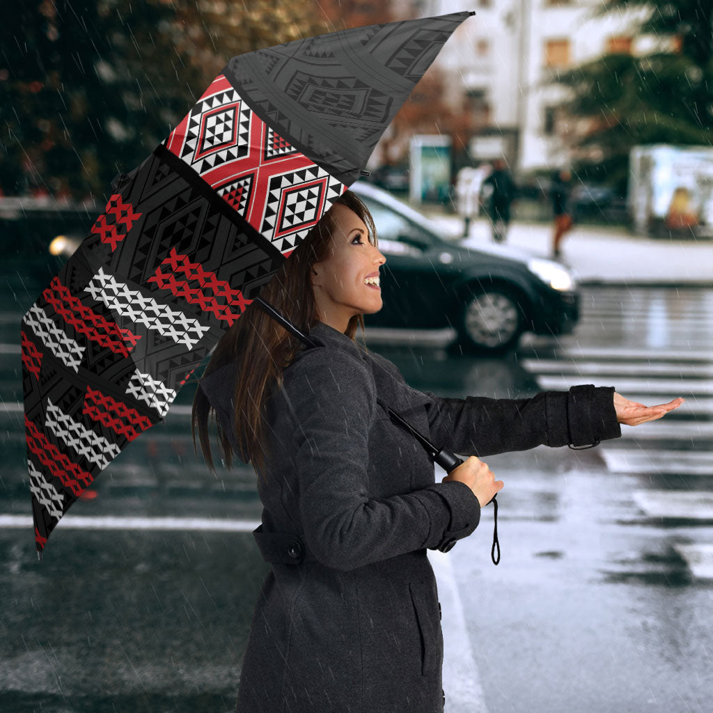 Roimata Toroa Maori Taniko Inspired New Zealand Umbrella