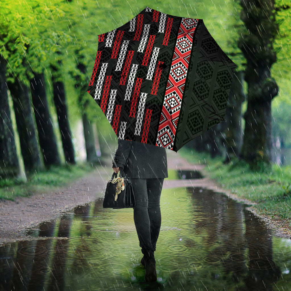 Roimata Toroa Maori Taniko Inspired New Zealand Umbrella