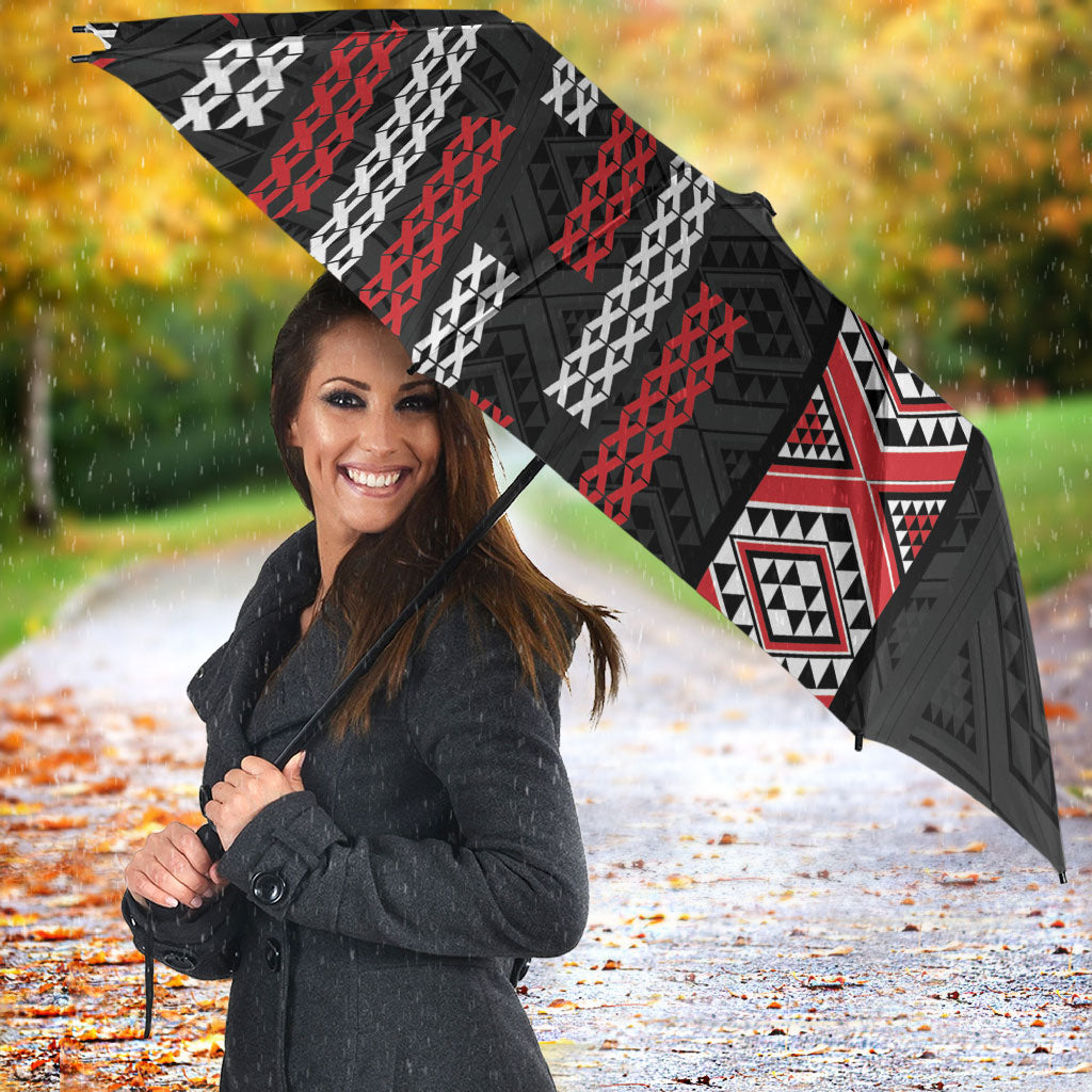 Roimata Toroa Maori Taniko Inspired New Zealand Umbrella