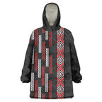 Roimata Toroa Maori Taniko Inspired New Zealand Wearable Blanket Hoodie