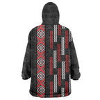 Roimata Toroa Maori Taniko Inspired New Zealand Wearable Blanket Hoodie