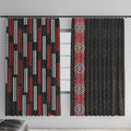 Roimata Toroa Maori Taniko Inspired New Zealand Window Curtain
