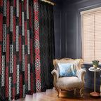 Roimata Toroa Maori Taniko Inspired New Zealand Window Curtain