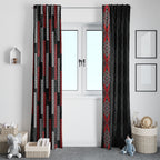 Roimata Toroa Maori Taniko Inspired New Zealand Window Curtain