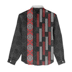 Roimata Toroa Maori Taniko Inspired New Zealand Women Casual Shirt
