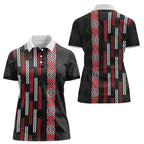 Roimata Toroa Maori Taniko Inspired New Zealand Women Polo Shirt