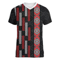 Roimata Toroa Maori Taniko Inspired New Zealand Women V-Neck T-Shirt