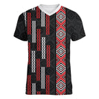 Roimata Toroa Maori Taniko Inspired New Zealand Women V-Neck T-Shirt