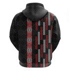 Roimata Toroa Maori Taniko Inspired New Zealand Zip Hoodie