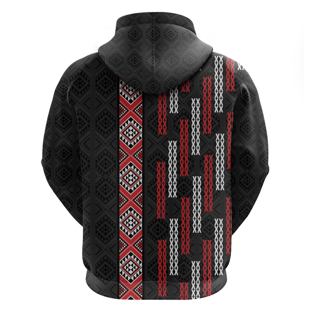 Roimata Toroa Maori Taniko Inspired New Zealand Zip Hoodie