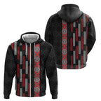 Roimata Toroa Maori Taniko Inspired New Zealand Zip Hoodie