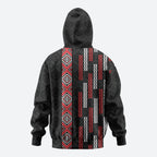 Roimata Toroa Maori Taniko Inspired New Zealand Zip Hoodie