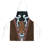 New Zealand Whakairo Apron Tiki Maori Carving Taniko Motifs