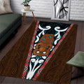 New Zealand Whakairo Area Rug Tiki Maori Carving Taniko Motifs