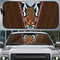 New Zealand Whakairo Auto Sun Shade Tiki Maori Carving Taniko Motifs