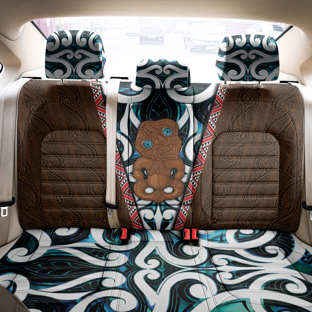 New Zealand Whakairo Back Car Seat Cover Tiki Maori Carving Taniko Motifs