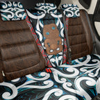 New Zealand Whakairo Back Car Seat Cover Tiki Maori Carving Taniko Motifs