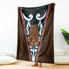 New Zealand Whakairo Blanket Tiki Maori Carving Taniko Motifs
