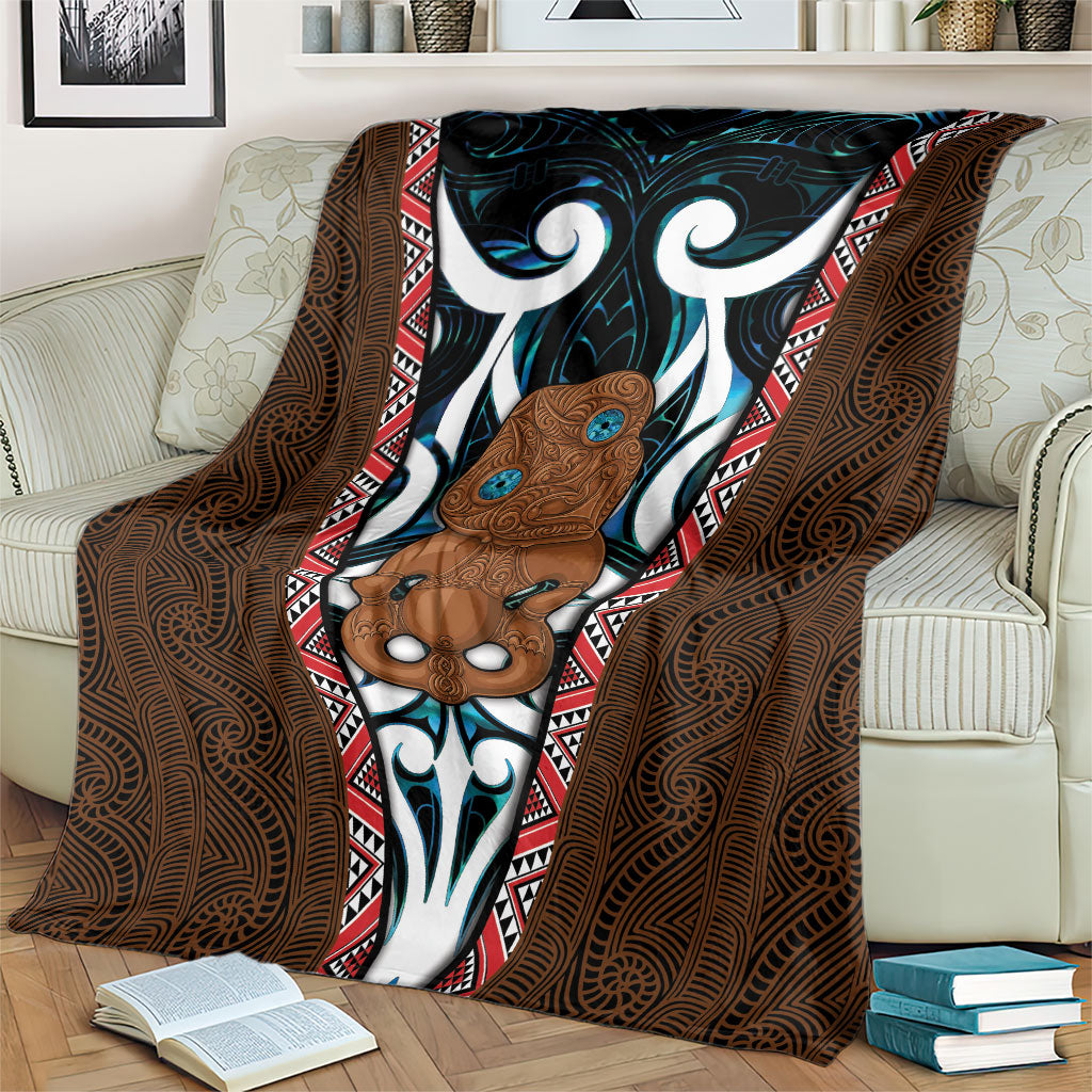 New Zealand Whakairo Blanket Tiki Maori Carving Taniko Motifs