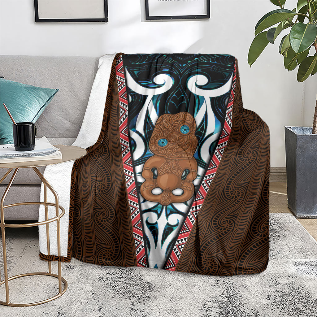 New Zealand Whakairo Blanket Tiki Maori Carving Taniko Motifs