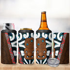 New Zealand Whakairo 4 in 1 Can Cooler Tumbler Tiki Maori Carving Taniko Motifs