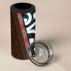 New Zealand Whakairo 4 in 1 Can Cooler Tumbler Tiki Maori Carving Taniko Motifs
