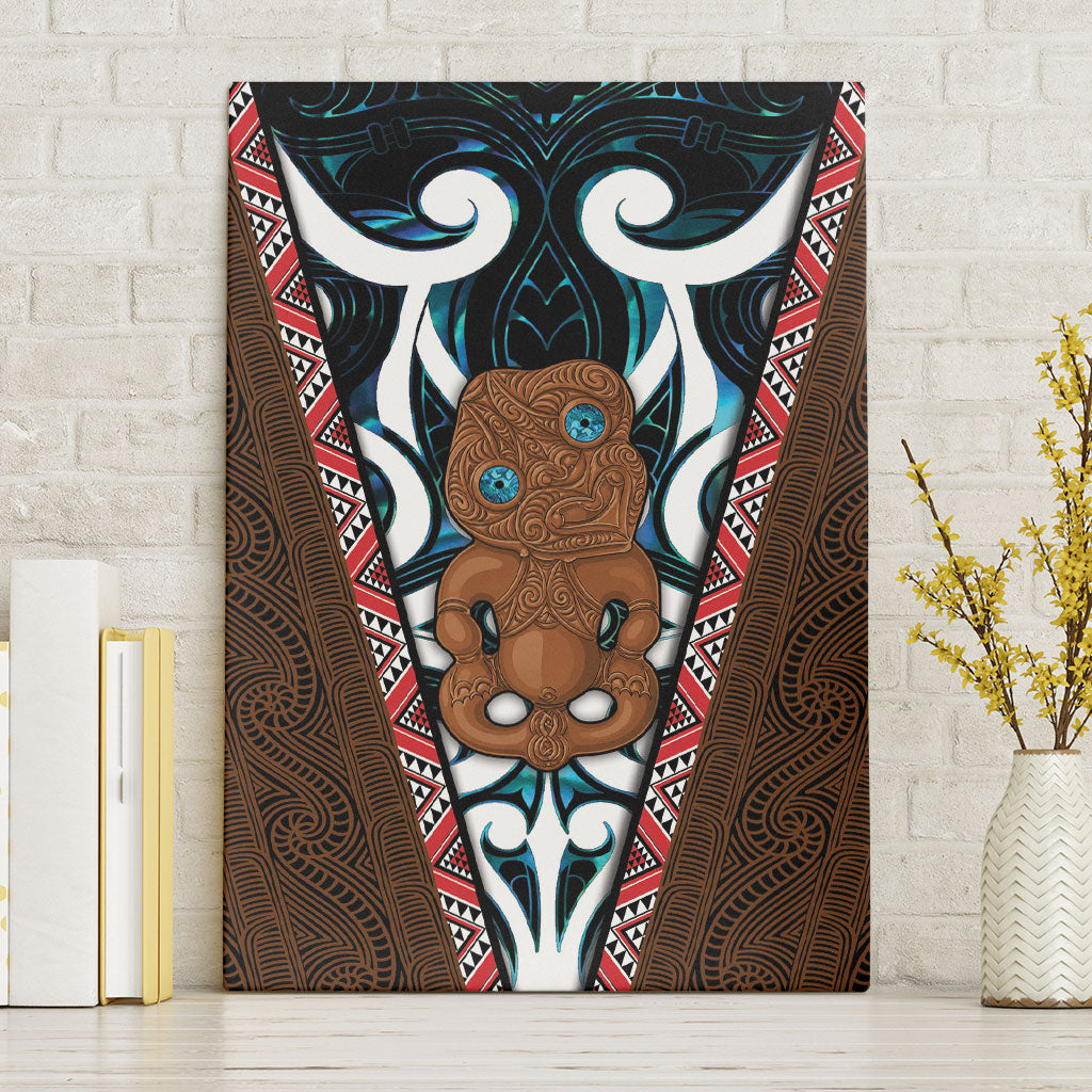 New Zealand Whakairo Canvas Wall Art Tiki Maori Carving Taniko Motifs