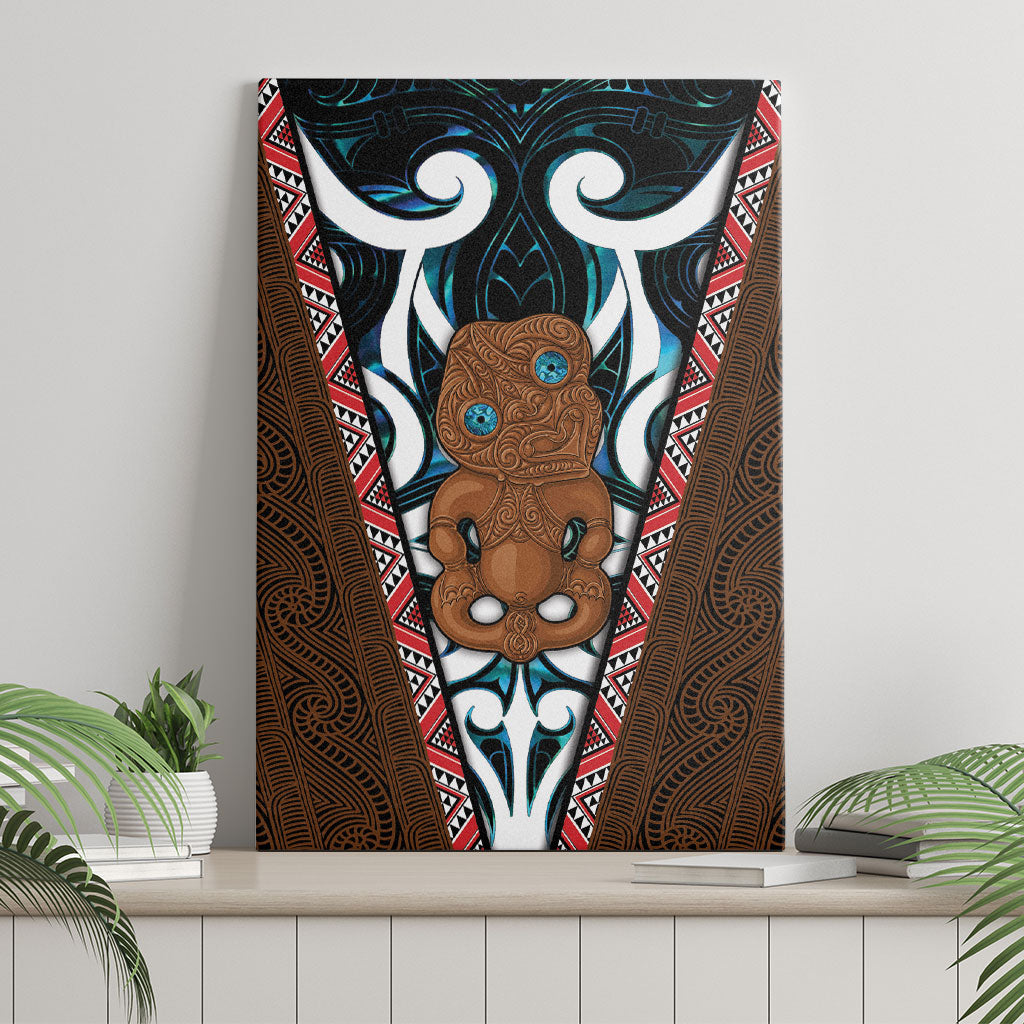 New Zealand Whakairo Canvas Wall Art Tiki Maori Carving Taniko Motifs