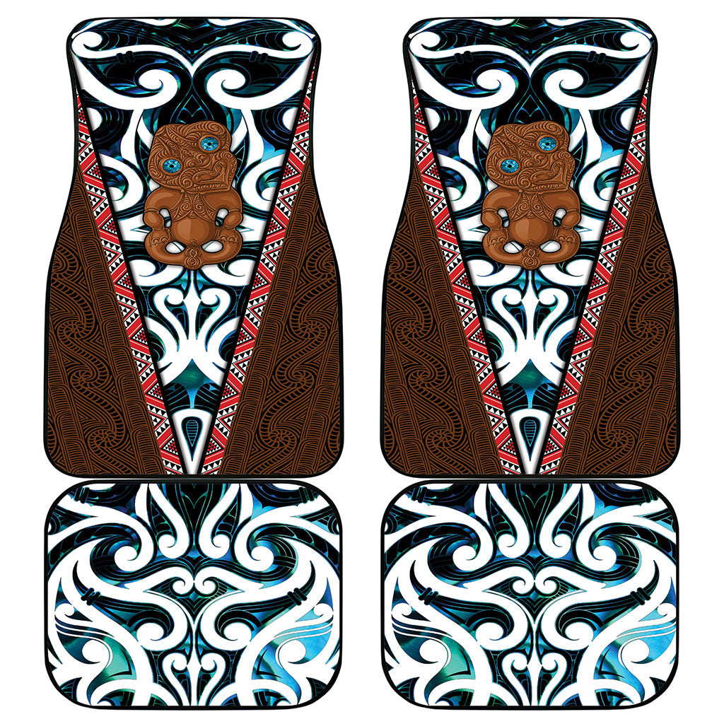 New Zealand Whakairo Car Mats Tiki Maori Carving Taniko Motifs