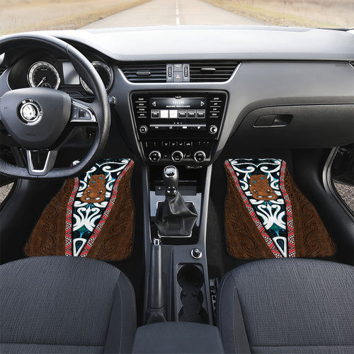 New Zealand Whakairo Car Mats Tiki Maori Carving Taniko Motifs