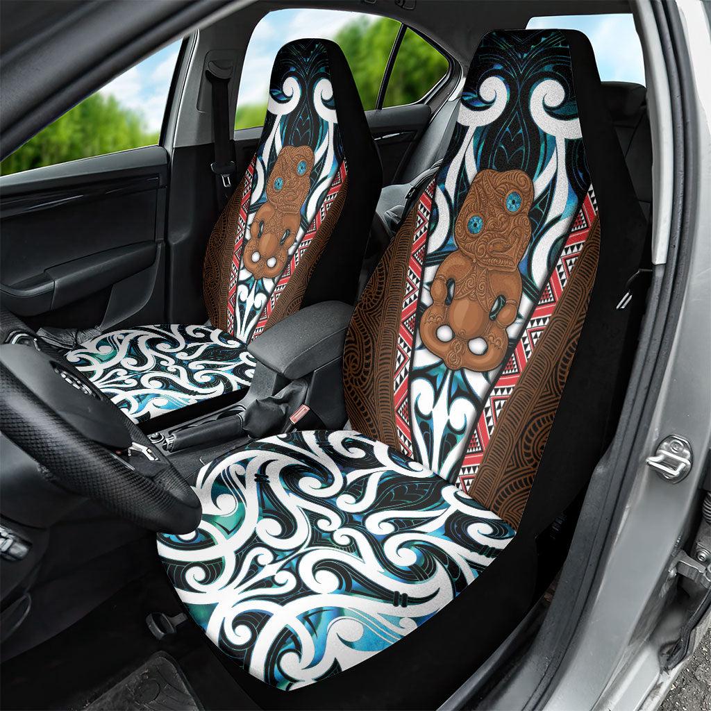 New Zealand Whakairo Car Seat Cover Tiki Maori Carving Taniko Motifs